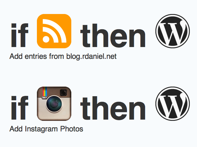 If This Then That Shot Image showing tasks from "If This Then That"